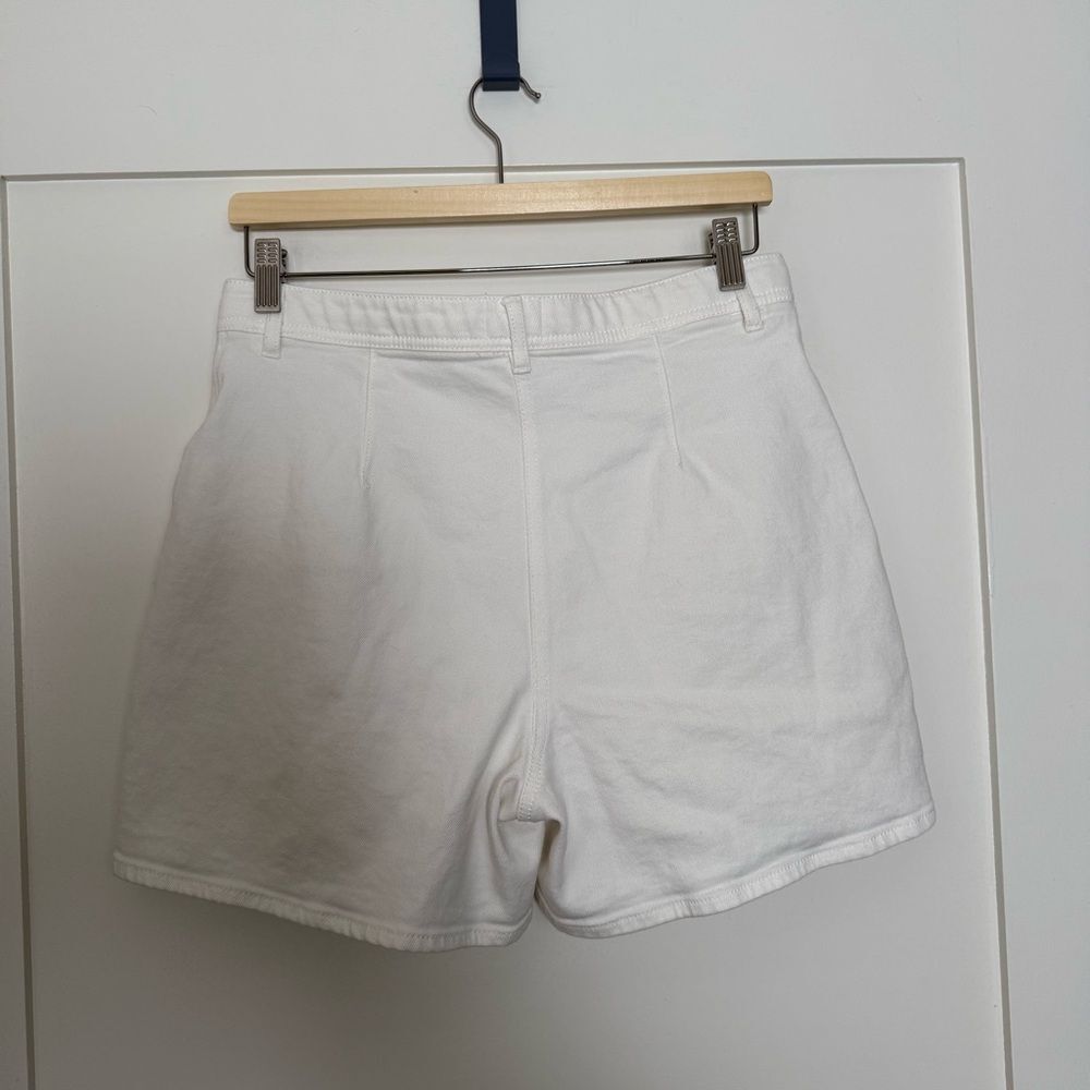 Aritzia Wilfred Free Modern Utility Short Womens Sz 10 White High Rise Denim - Picture 4 of 12